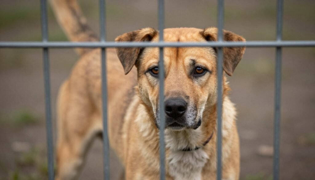 Dog attempting to escape yard, showing signs your dog needs to be neutered Dog attempting to escape yard, showing signs your dog needs to be neutered