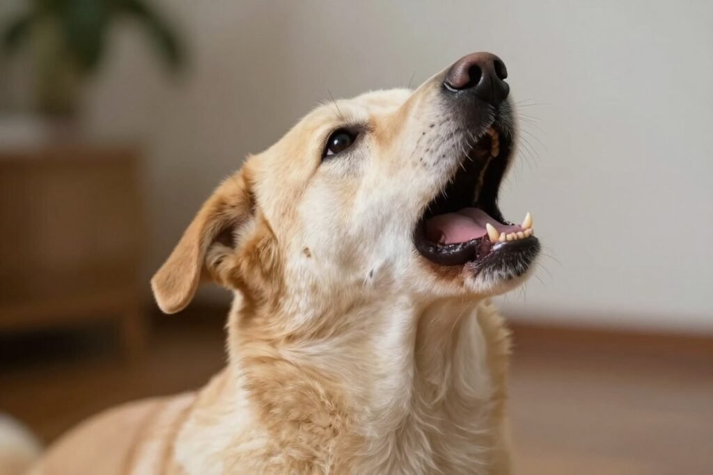 Dog howling or barking excessively, showing signs your dog needs to be neutered Dog howling or barking excessively, showing signs your dog needs to be neutered