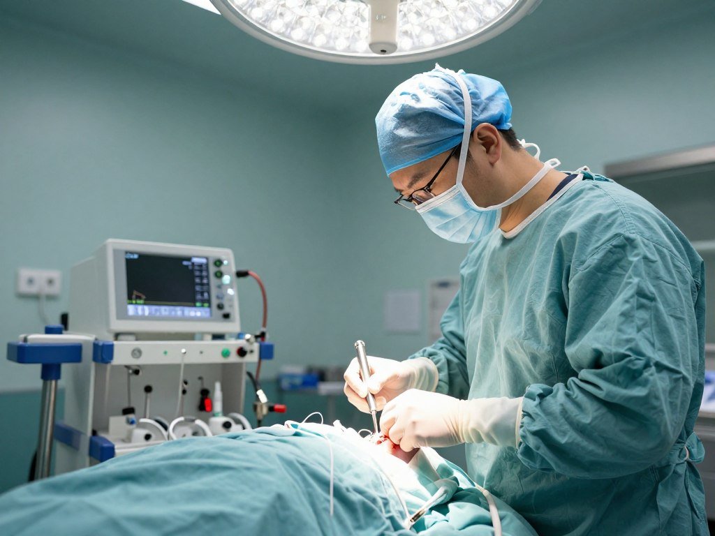 Veterinary surgical suite prepared for neutering procedure Veterinary surgical suite prepared for neutering procedure